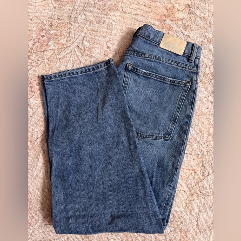 Everlane Way-High Straight Jeans in Classic Blue